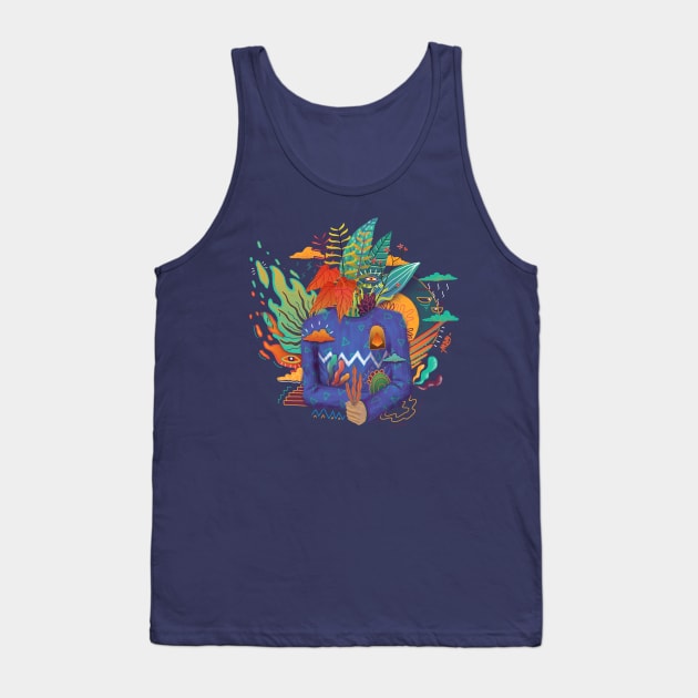 Natural meditation Tank Top by Flostitanarum